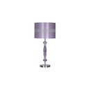 Benjara BM230989 Acrylic and Metal Base Table Lamp with Fabric Shade, Purple