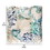 Benjara BM230992 Rome Beach Print Fabric Thick Chair Pad with Tufted Details, White and Blue