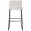 Benjara BM231390 Channel Stitched Low Fabric Barstool with Sled Base, Set of 2, Gray