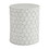 Benjara BM231410 Round Shaped Metal Accent Stool with Honeycomb Pattern, White