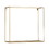 Benjara BM231417 Metal Frame Wall Shelf with Keyhole Hanger, Set of 3, Gold