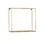 Benjara BM231417 Metal Frame Wall Shelf with Keyhole Hanger, Set of 3, Gold