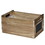 Benjara BM231484 Chalkboard Inserted Wooden Storage Box with Cutout Handles, Set of 4, Brown