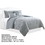 Benjara BM231608 Ohio 5 Piece Queen Comforter Set with Scrolled Motifs, Gray and White by The Urban Port