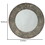 Benjara BM231933 30.25 Inches Round Metal Encased Accent Mirror, Distressed Gray