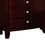 Benjara BM232106 26 Inches 3 Drawer Wooden Nightstand with Chamfered Legs, Brown