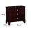 Benjara BM232106 26 Inches 3 Drawer Wooden Nightstand with Chamfered Legs, Brown