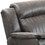 Benjara BM232607 Fabric Manual Recliner Chair with Pillow Top Arms, Gray