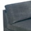Benjara BM232629 37 Inches Fabric Upholstered Wooden Corner Wedge, Gray