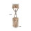 Benjara BM232705 14 Inch Wooden Standing Man Candle Holder, Brown and Silver