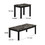 Benjara BM233098 3 Piece Coffee Table and End Table with Faux Marble Top, Black