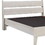 Benjara BM233200 Wooden Twin Platform Bed with Grains, Off White