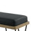 Benjara BM233232 Leatherette Padded Bench with Hairpin Legs, Gray