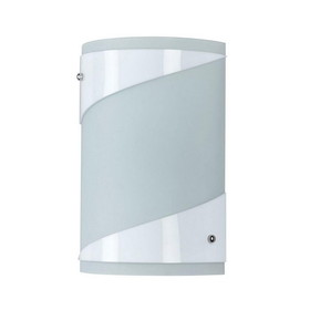 Benjara BM233286 18 Watt Wall Lamp with Curved Frosted Glass Shade, White