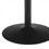 Benjara BM233395 30 Inch Round Wooden Top Modern Dining Table, Black and Brown