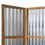 Benjara BM233453 Industrial 3 Panel Foldable Screen with Corrugated Design, Silver and Brown