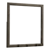 Benjara BM233729 35 Inch Transitional Style Wooden Frame Mirror, Gray
