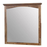 Benjara BM233755 37 Inch Transitional Style Wooden Frame Mirror, Dark Oak