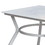 Benjara BM233798 Plank Top Aluminum Patio Table with Flared Legs, White