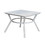 Benjara BM233798 Plank Top Aluminum Patio Table with Flared Legs, White