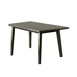 Benjara BM233841 Rectangular Wooden Dining Table with Tapered Block Legs, Gray