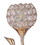 Benjara BM233924 Metal Table Lamp with Floral Shade and Acrylic Crystals, Gold