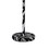Benjara BM233931 Fabric Wrapped Floor Lamp with Animal Print, White and Black