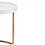 Benjara BM233945 21.75 Inches Wooden Lipped Edge Side Table with Metal Legs, White