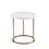 Benjara BM233945 21.75 Inches Wooden Lipped Edge Side Table with Metal Legs, White