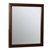 Benjara BM235474 32 Inch Transitional Style Wooden Frame Mirror, Cherry