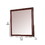 Benjara BM235510 Rectangular Wooden Frame Mirror with Mounting Hardware, Cherry Brown
