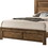 Benjara BM235535 Rustic Style Wooden Queen Bed with Grain Details, Brown