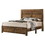 Benjara BM235535 Rustic Style Wooden Queen Bed with Grain Details, Brown