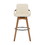 Benjara BM236356 30 Inches Leatherette Swivel Barstool, Cream and Brown