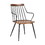 Benjara BM236367 26 Inches Wooden Dining Chair with Windsor Back, Brown and Black