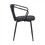 Benjara BM236624 19 Inch Modern Fabric Dining Chair with Curved Back, Black