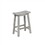 Benjara BM239730 Saddle Design Wooden Counter Stool with Grain Details, Gray