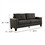 Benjara BM239784 Fabric Upholstered Sofa with Track Arms and Nailhead Trim, Dark Gray