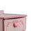 Benjara BM239802 2 Drawer Wooden Nightstand with Heart Knob Pulls, Pink