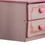 Benjara BM239802 2 Drawer Wooden Nightstand with Heart Knob Pulls, Pink