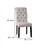 Benjara BM239822 Side Chair with Button Tufted Backrest, Set of 2, Gray