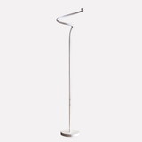 Benjara BM240337 Floor Lamp with Metal Curved Integrated LED, Matte White
