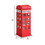 Benjara BM240350 Telephone Booth Jewelry Box with 2 Drawers, Red