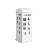 Benjara BM240351 Telephone Booth Jewelry Box with 2 Drawers, White