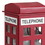 Benjara BM240353 Telephone Booth Jewelry Box with 2 Drawers, Burgundy Red
