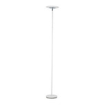 Benjara BM240395 Floor Lamp with Adjustable Torchiere Head and Sleek Metal Body, White