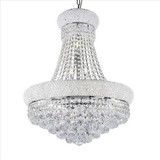 Benjara BM240871 Crystal Ceiling Lamp with Chandelier Design Body, Clear