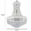 Benjara BM240871 Crystal Ceiling Lamp with Chandelier Design Body, Clear