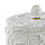Benjara BM240880 Jewelry Box with Baroque Scroll Design and Crystal Accent, White