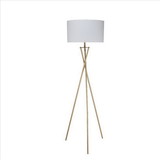 Benjara BM240894 Metal Tripod Legs Floor Lamp with Rotary Switch, Gold